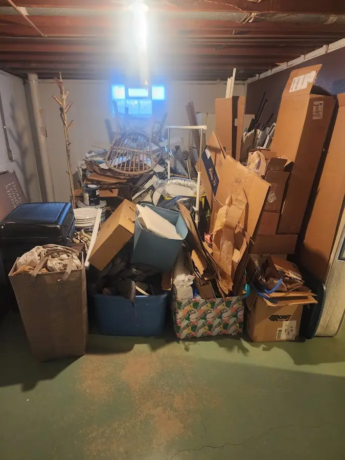 Roll-off dumpster container at job site for Yard Waste Dumpster Rental in Smithton